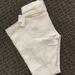 H&M White Skinny Ankle Denim Jeans (Tags On!)